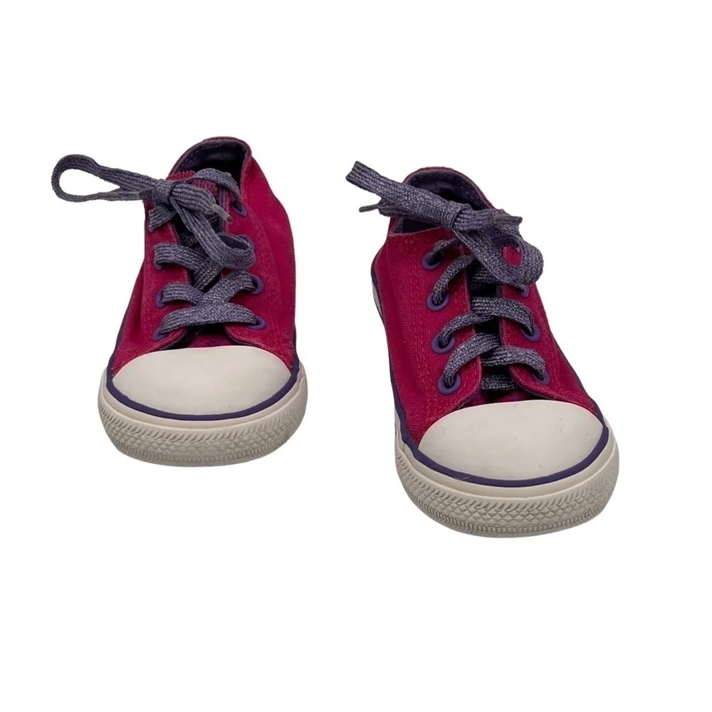 Converse All Star Pink Purple Sneakers Size 8 Toddler Girl’s